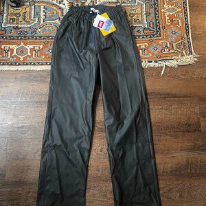 NWT Helly Hansen Moss Rain Pants Waterproof Elastic Waist Black Women's S